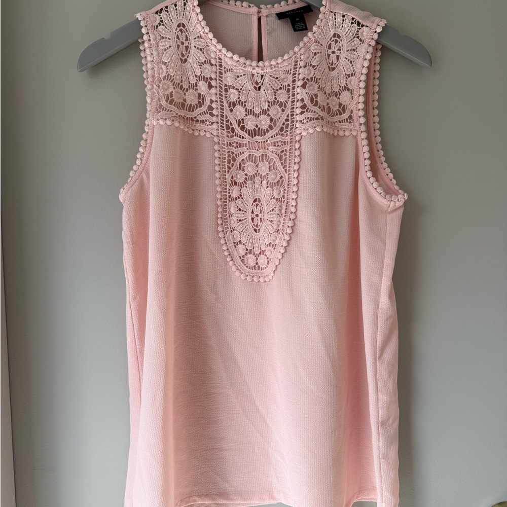 Halogen Pink Lace Sleeveless Camisole